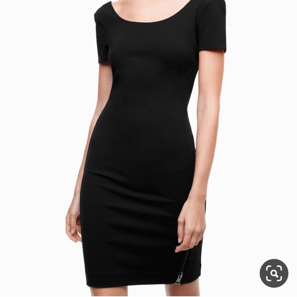 Aritzia Dresses & Skirts - DARK GREY Talula Zip Mini Dress